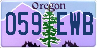 OR license plate 059EWB