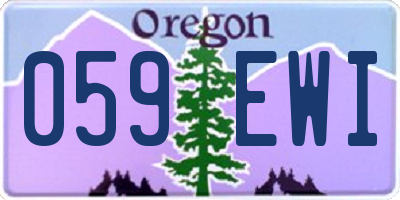 OR license plate 059EWI