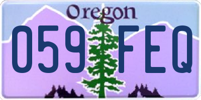 OR license plate 059FEQ