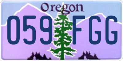 OR license plate 059FGG