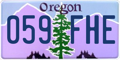 OR license plate 059FHE