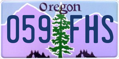 OR license plate 059FHS