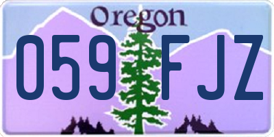 OR license plate 059FJZ