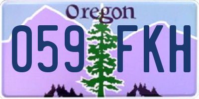 OR license plate 059FKH