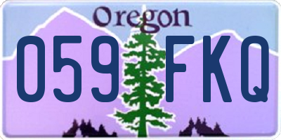 OR license plate 059FKQ