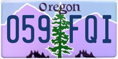 OR license plate 059FQI