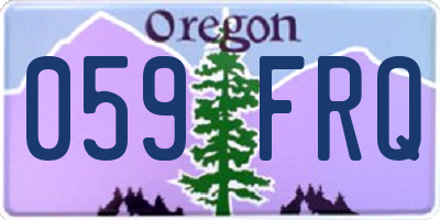 OR license plate 059FRQ