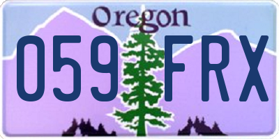 OR license plate 059FRX