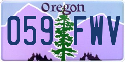 OR license plate 059FWV