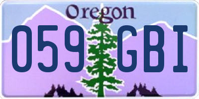 OR license plate 059GBI