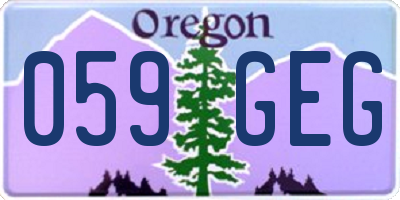 OR license plate 059GEG