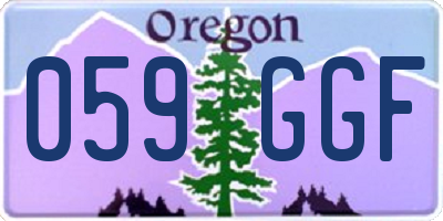 OR license plate 059GGF