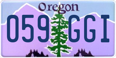 OR license plate 059GGI