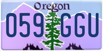 OR license plate 059GGU