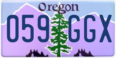 OR license plate 059GGX