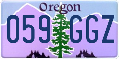 OR license plate 059GGZ