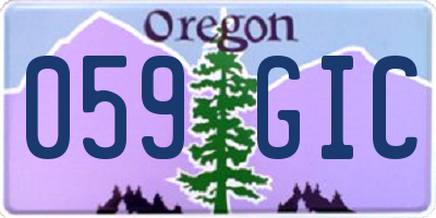 OR license plate 059GIC