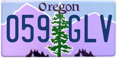 OR license plate 059GLV