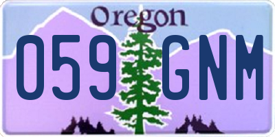 OR license plate 059GNM