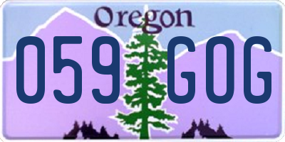OR license plate 059GOG