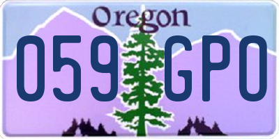OR license plate 059GPO