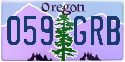 OR license plate 059GRB