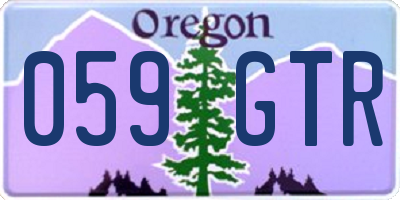 OR license plate 059GTR