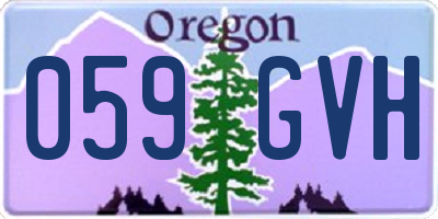 OR license plate 059GVH
