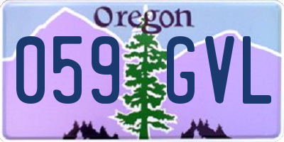 OR license plate 059GVL