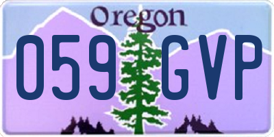 OR license plate 059GVP