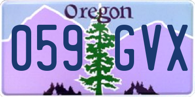 OR license plate 059GVX