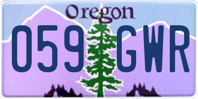 OR license plate 059GWR