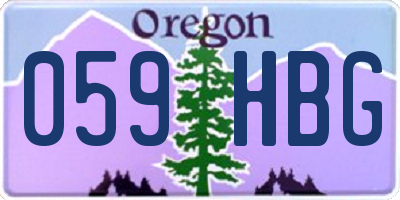 OR license plate 059HBG