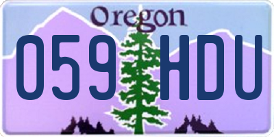 OR license plate 059HDU