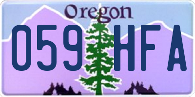 OR license plate 059HFA