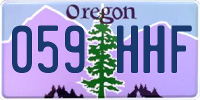 OR license plate 059HHF