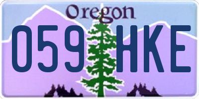 OR license plate 059HKE