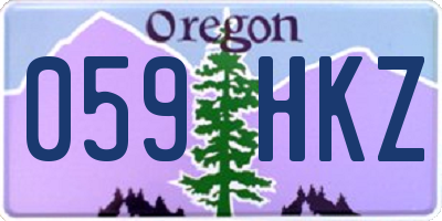 OR license plate 059HKZ