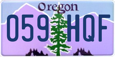 OR license plate 059HQF