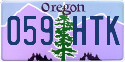 OR license plate 059HTK