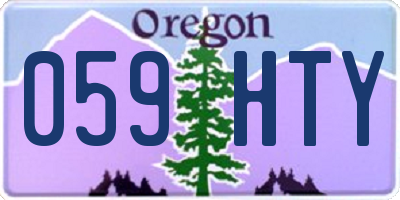 OR license plate 059HTY