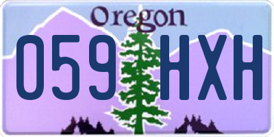 OR license plate 059HXH