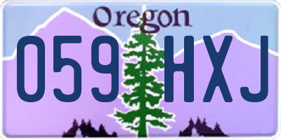 OR license plate 059HXJ