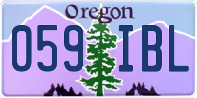 OR license plate 059IBL