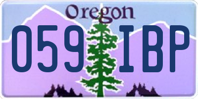 OR license plate 059IBP