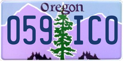 OR license plate 059ICO