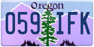 OR license plate 059IFK