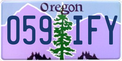 OR license plate 059IFY