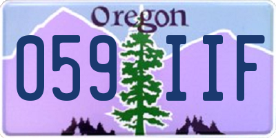 OR license plate 059IIF