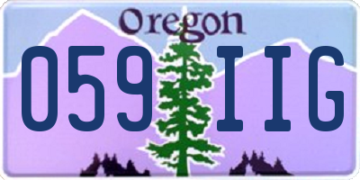 OR license plate 059IIG